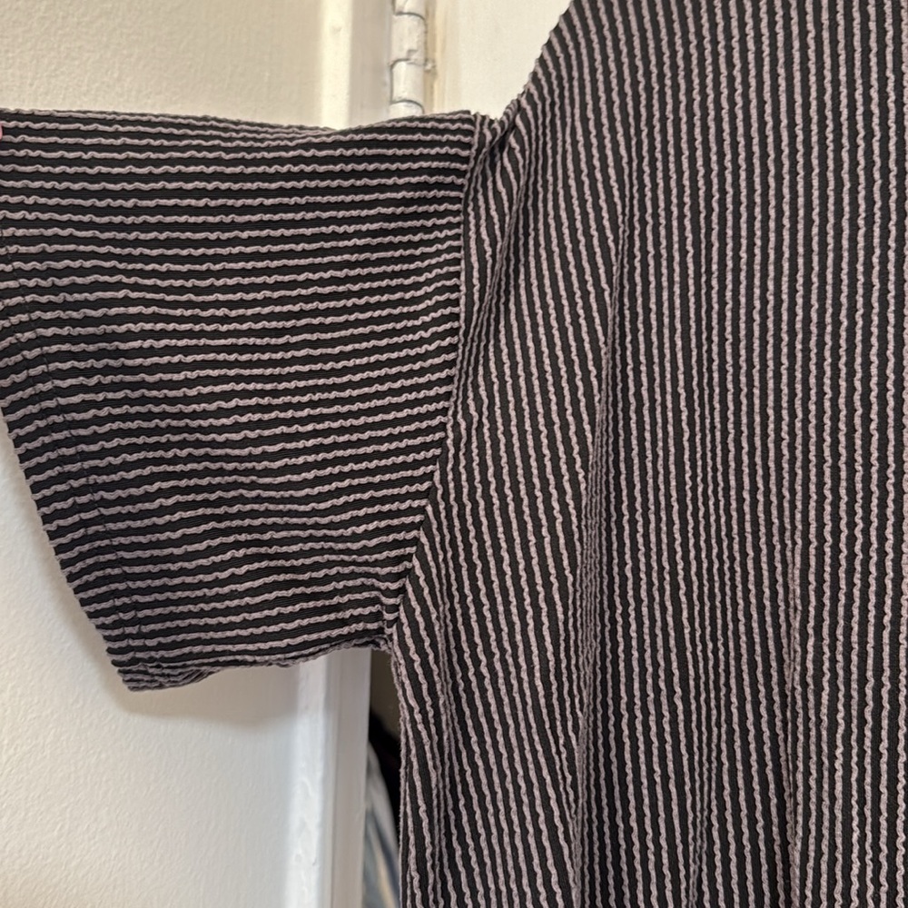 Black Ribbed Short Sleeve Matching Set - Picture 4 of 6
